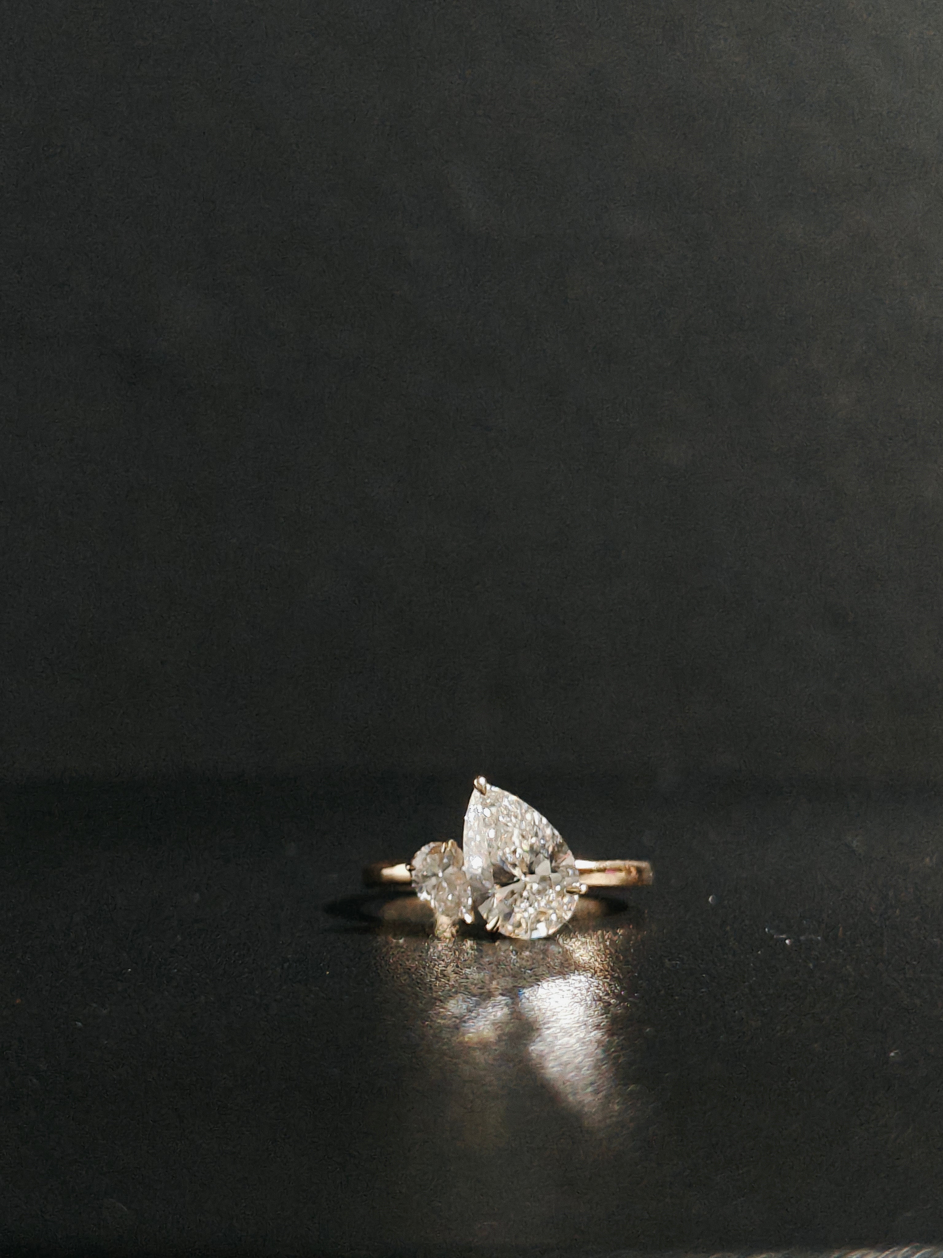 Double Pear Toi Et Moi Ring in Ring Size 12