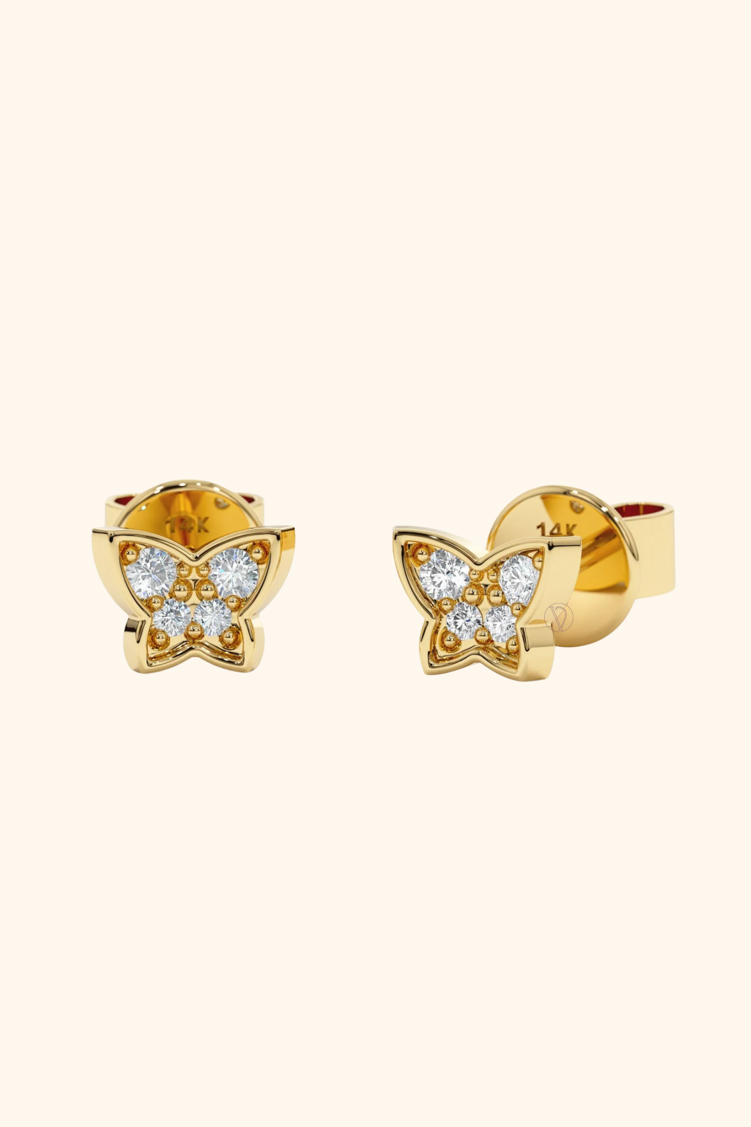 Kids Diamond Mini Butterfly Earrings