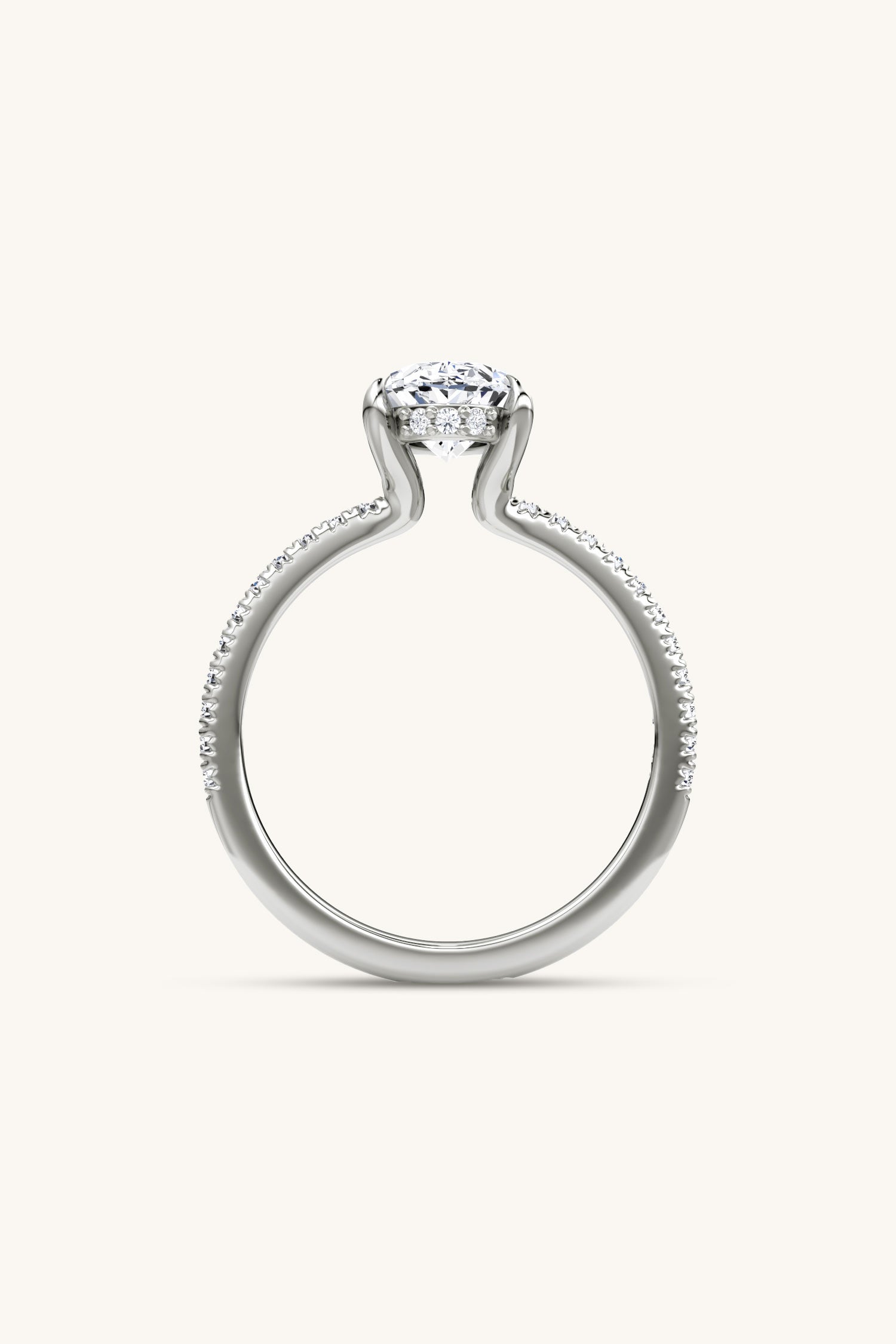 BICEPHAL MARQUISE SOLITAIRE PAVÉ RING