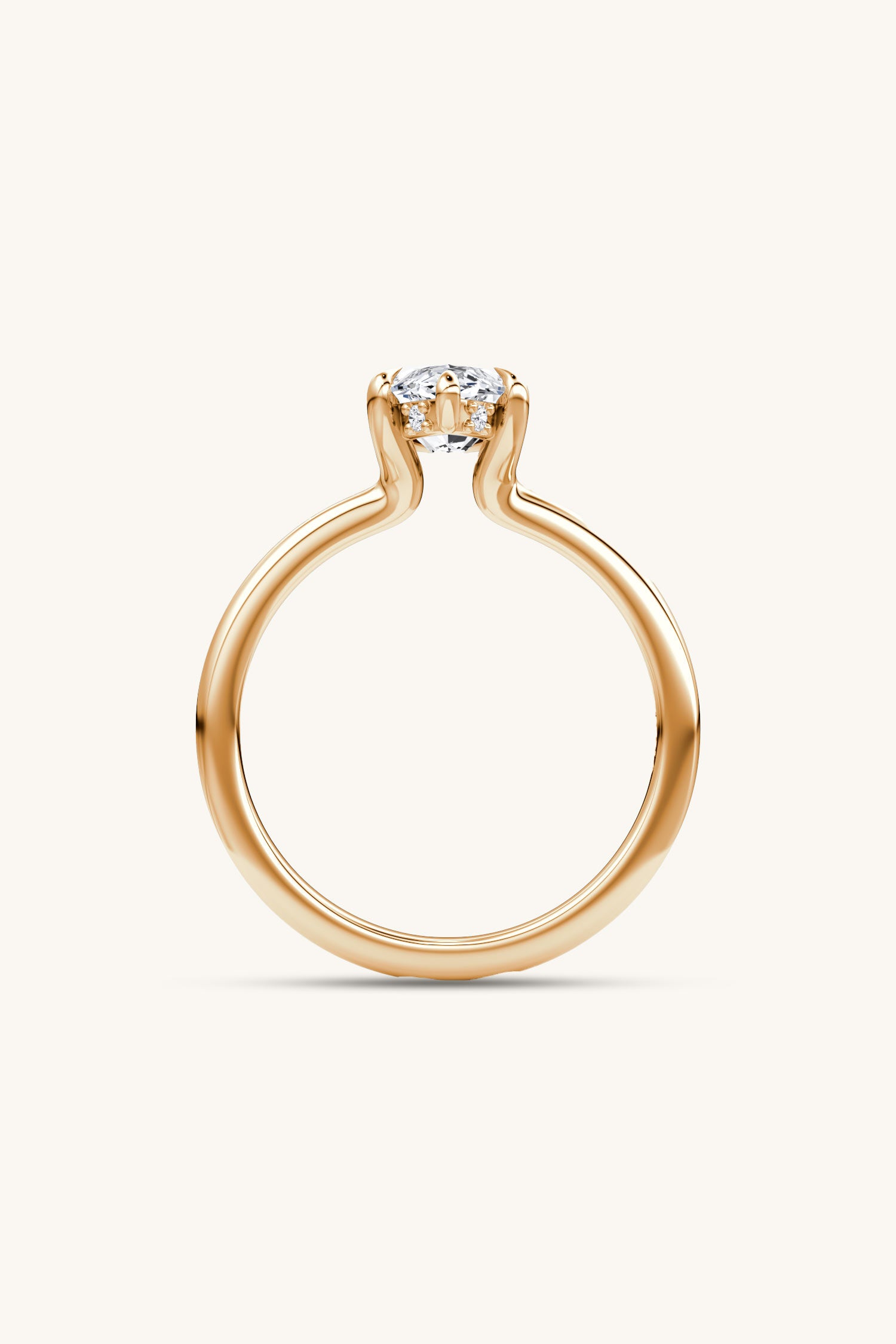 Bella Luna Halo 3 Carat Marquise Solitaire Ring