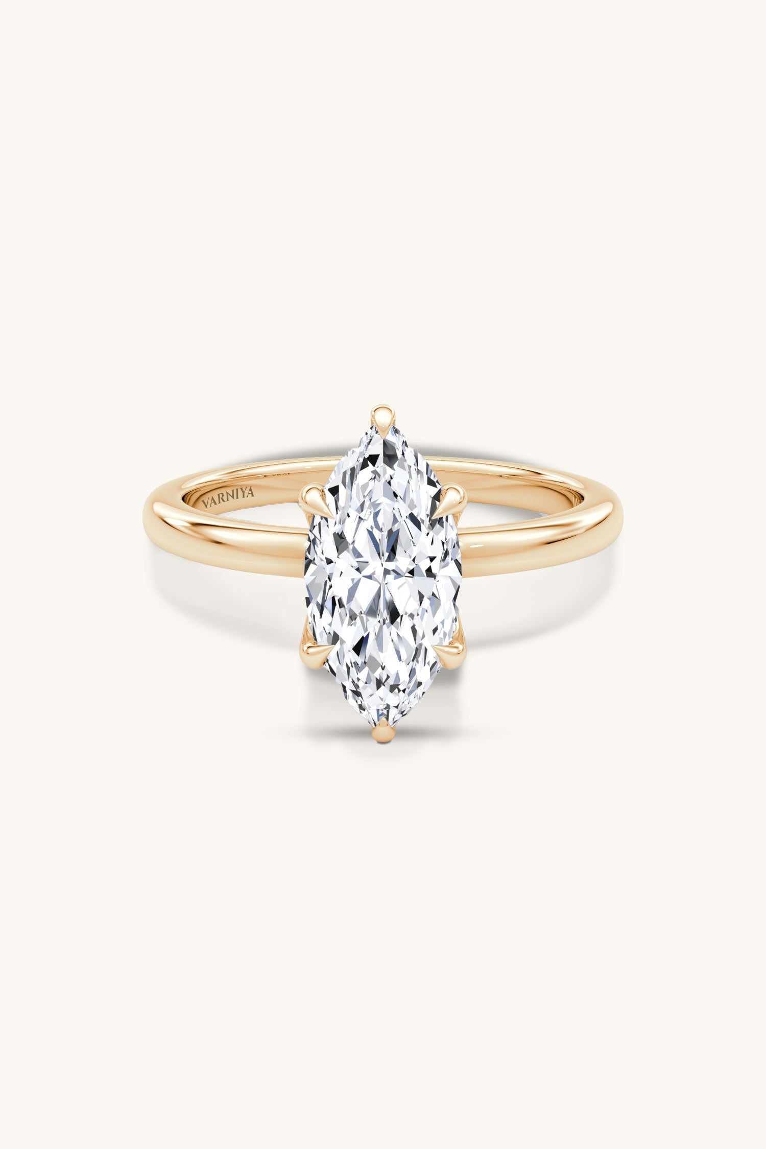 Bella Luna Halo 3 Carat Marquise Solitaire Ring