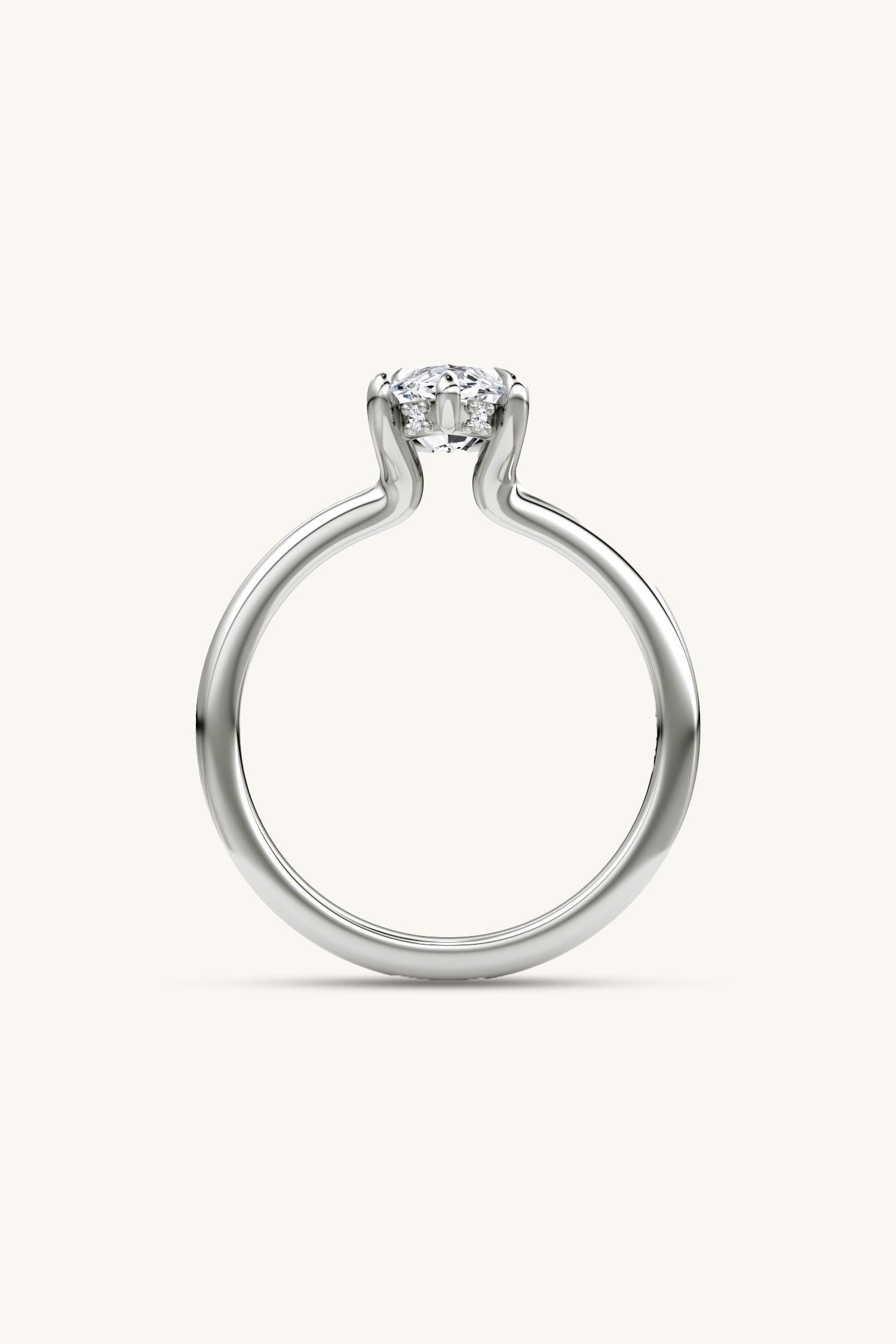 Bella Luna Halo 1 Carat Marquise Solitaire Ring