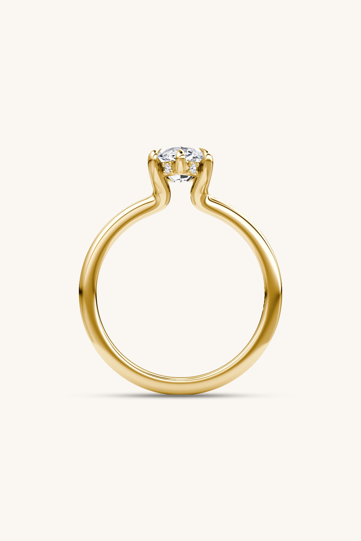 Bella Luna Halo 1 Carat Marquise Solitaire Ring