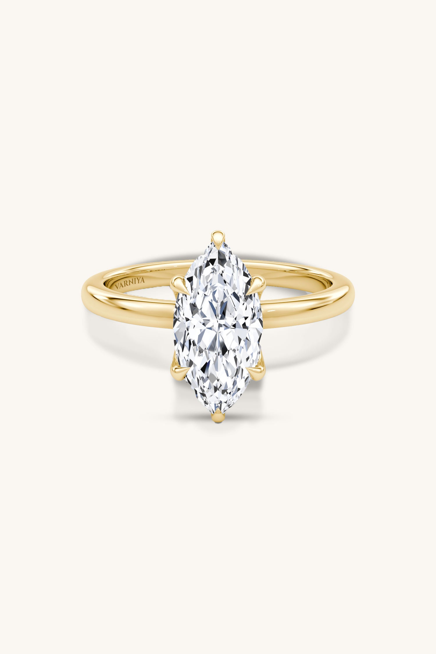 Bella Luna Halo 3 Carat Marquise Solitaire Ring