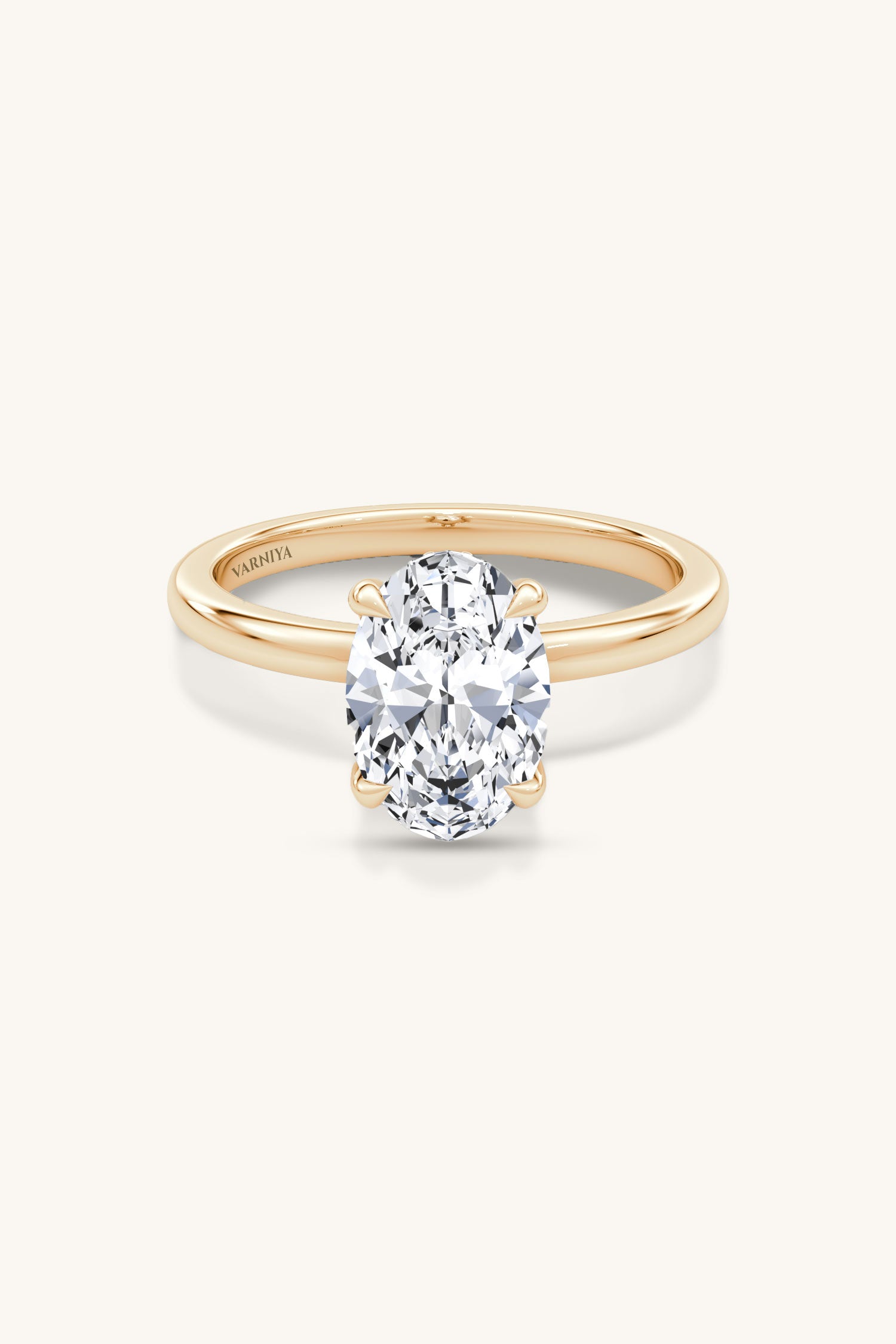 Bella Luna Halo 3 Carat Oval Solitaire Ring