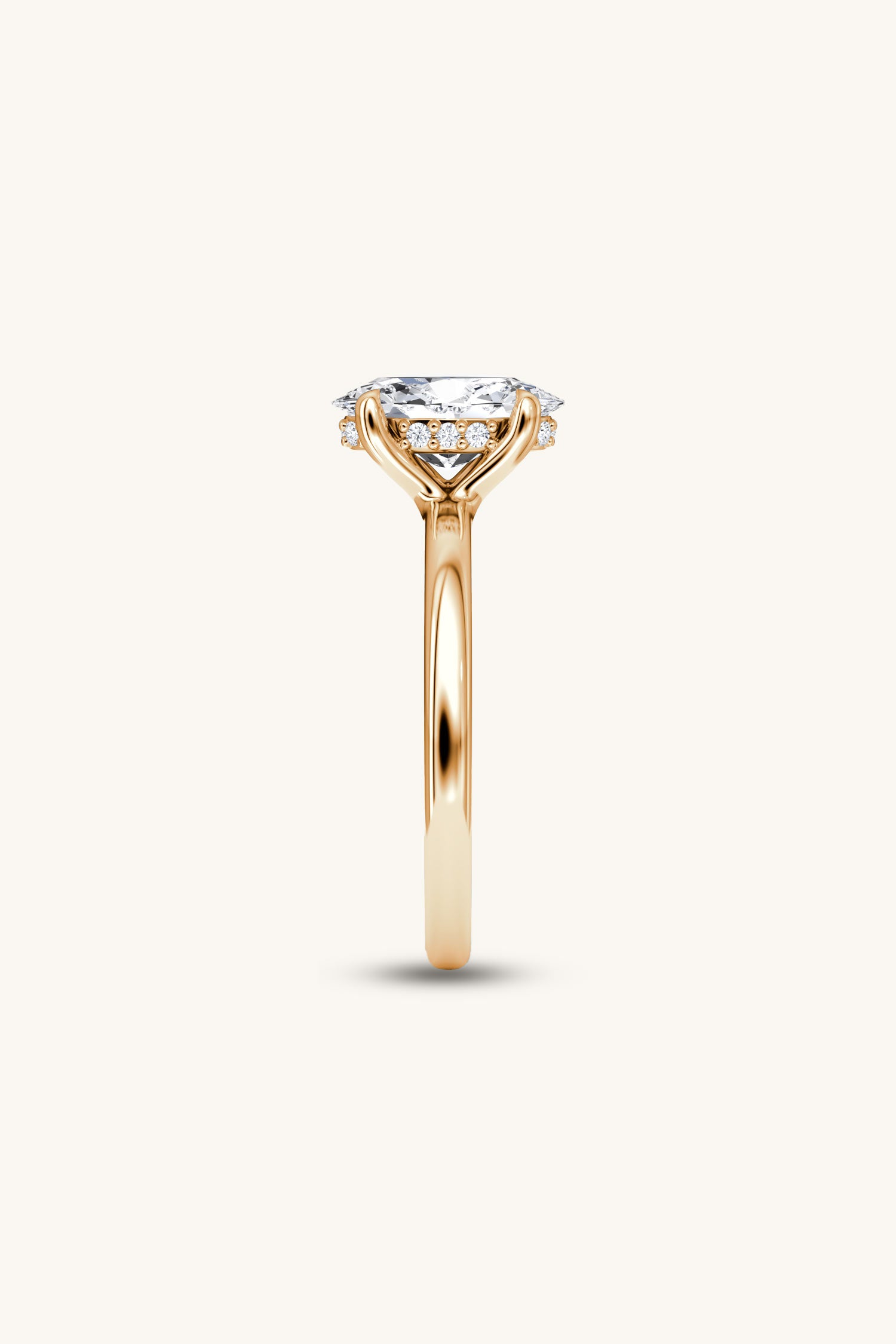 Bella Luna Halo 1 Carat Oval Solitaire Ring