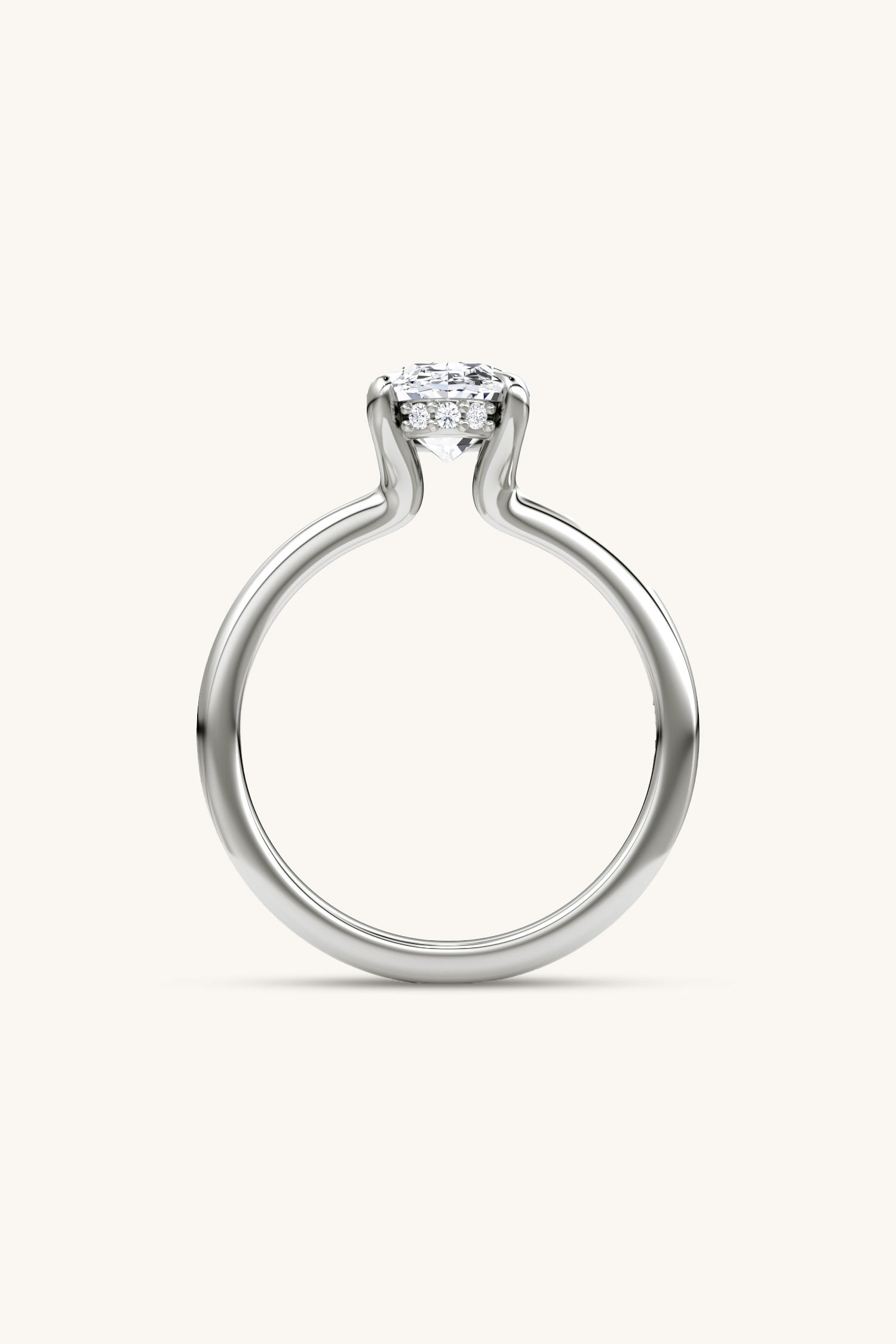 Bella Luna Halo 3 Carat Oval Solitaire Ring