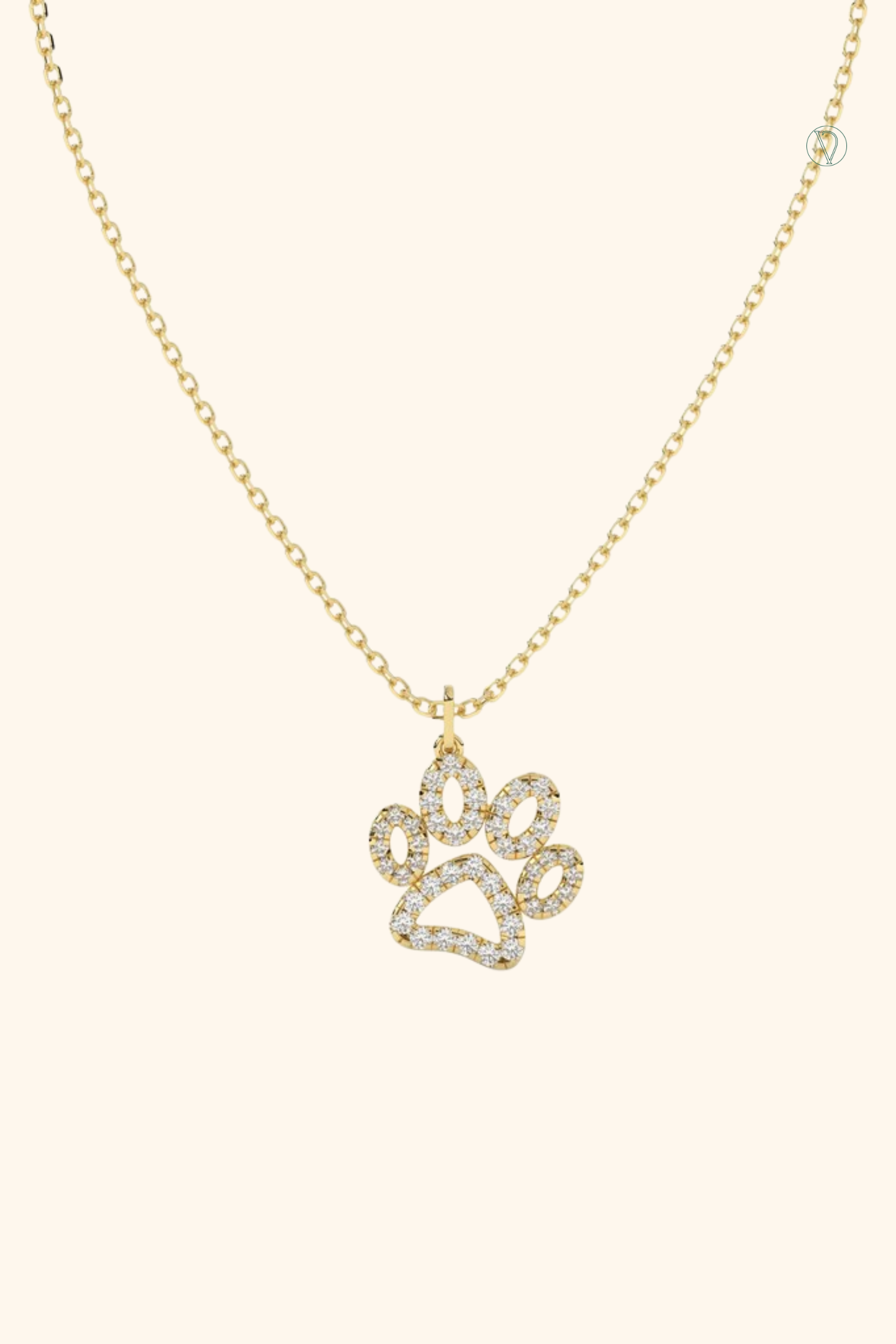Paw Diamond Pendant