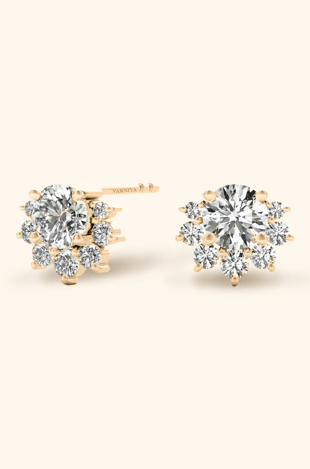 Floral Halo Diamond Studs