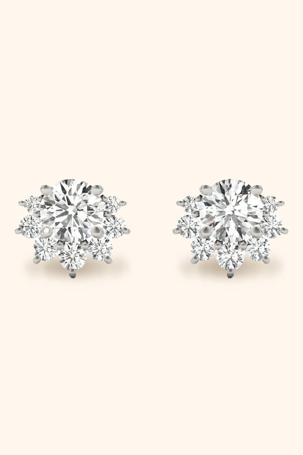 Floral Halo Diamond Studs