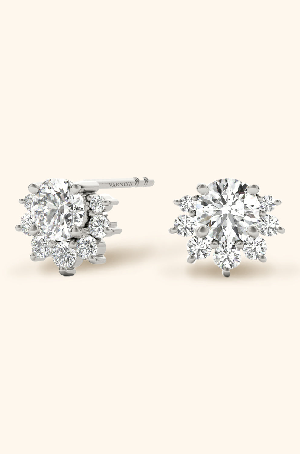 Floral Halo Diamond Studs