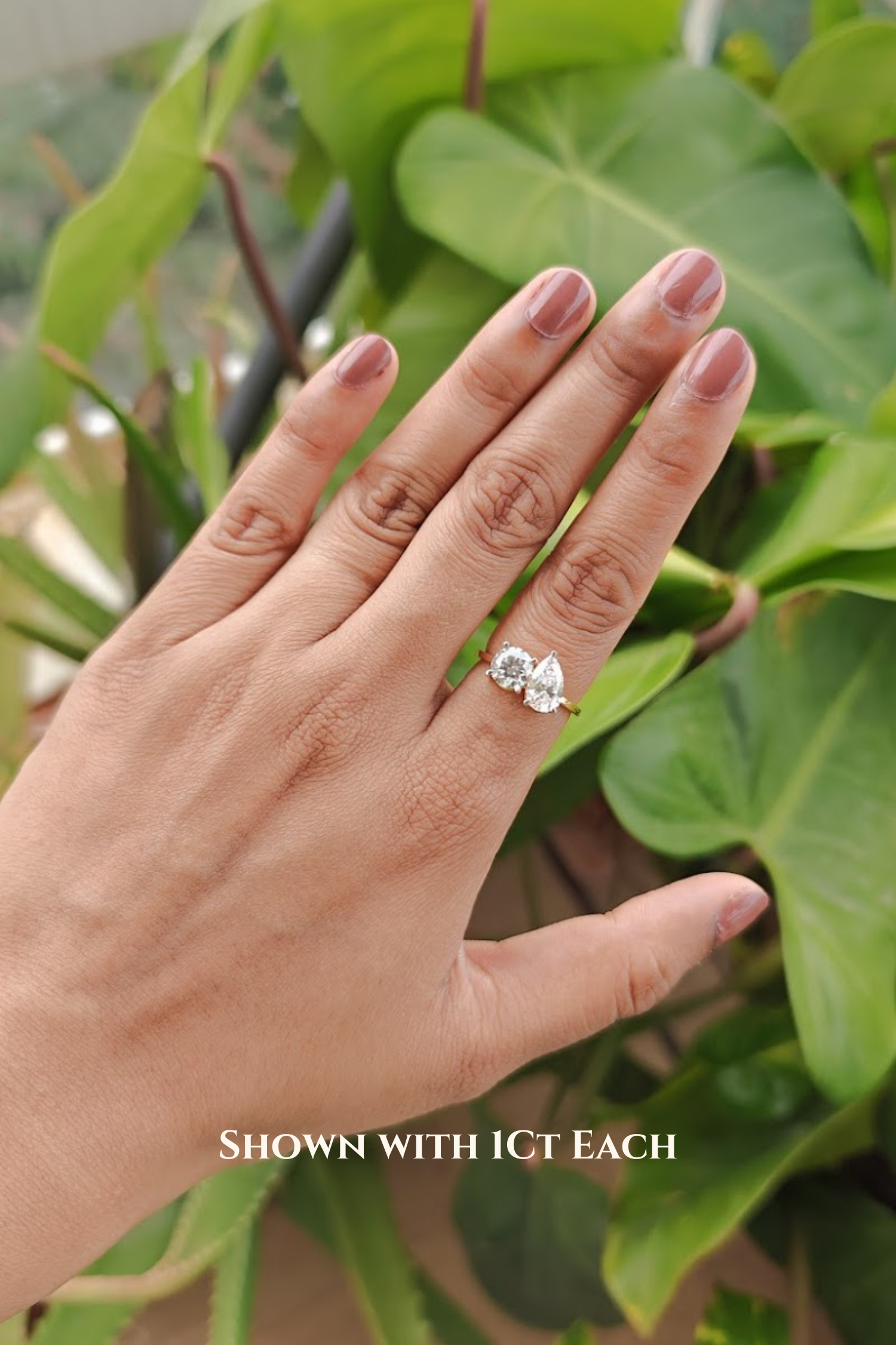 Luminosa Round and Pear Solitaire Ring