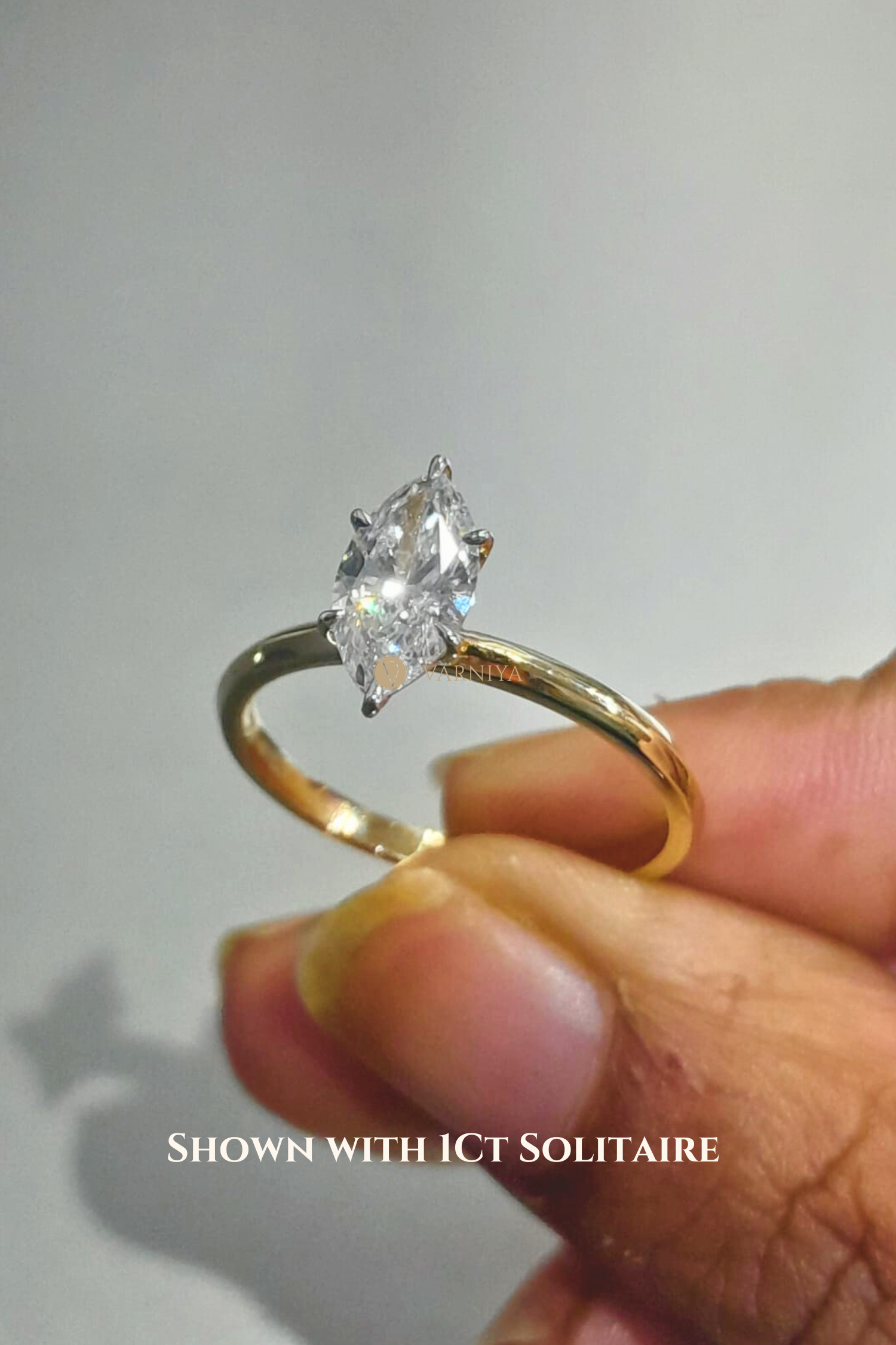 Amália Marquise Solitaire Ring