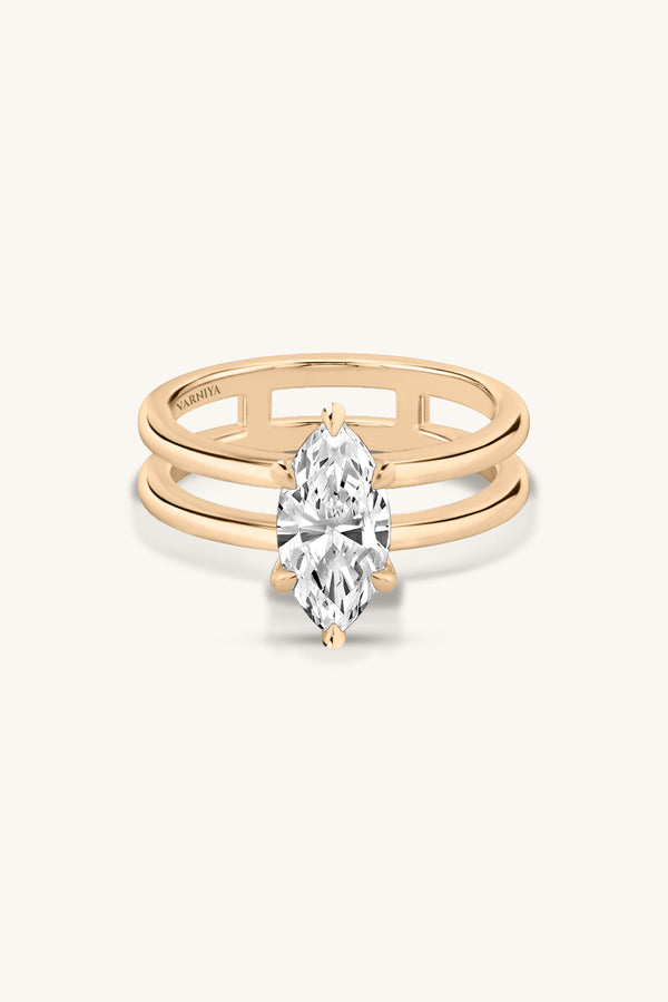 BICEPHAL MARQUISE SOLITAIRE RING