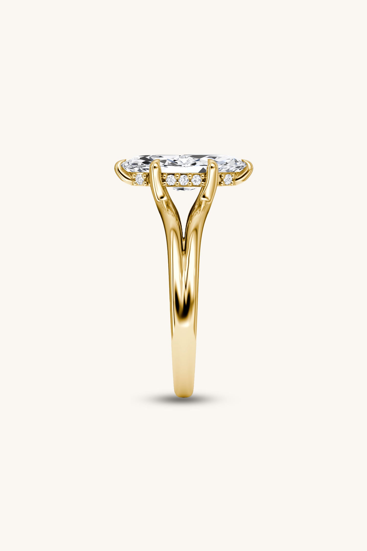Dulce Halo Marquise Solitaire Ring