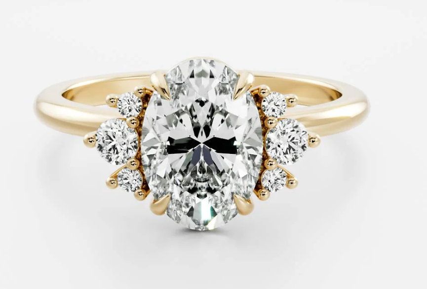 Seraphina Oval Cluster Engagement Ring