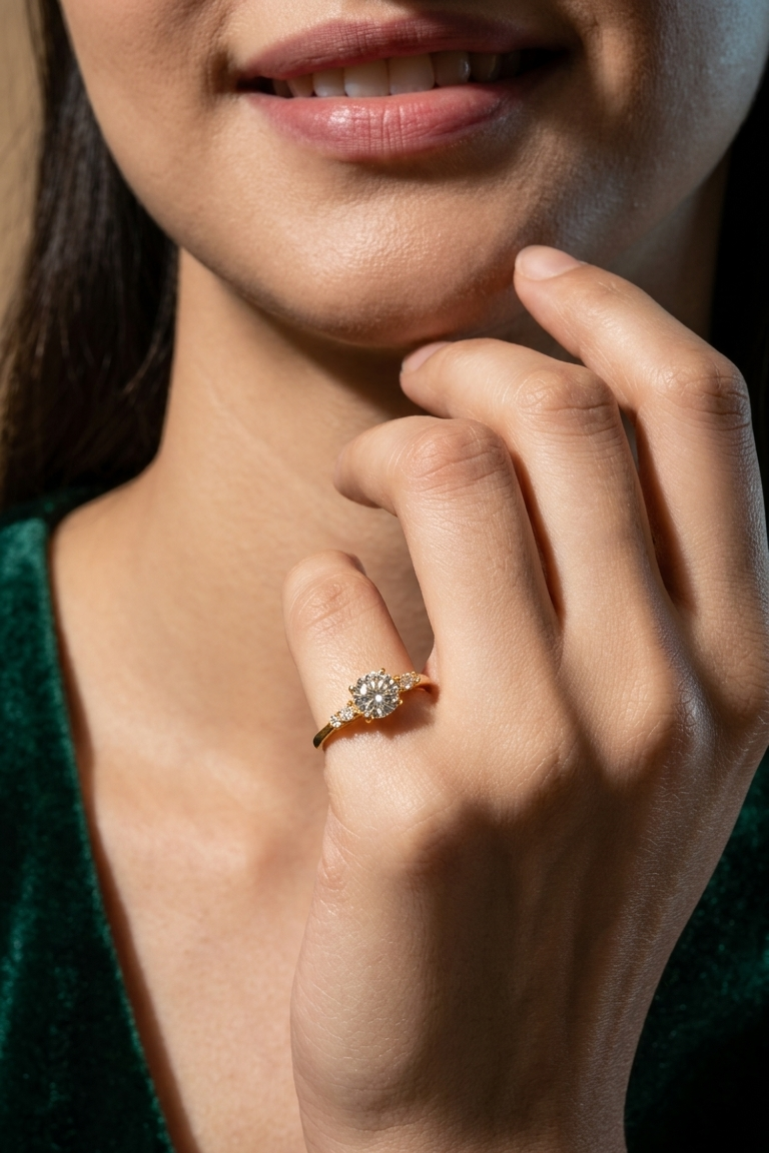 2.55 Ct Aveline Round Brilliant Solitaire Ring in Ring Size 17