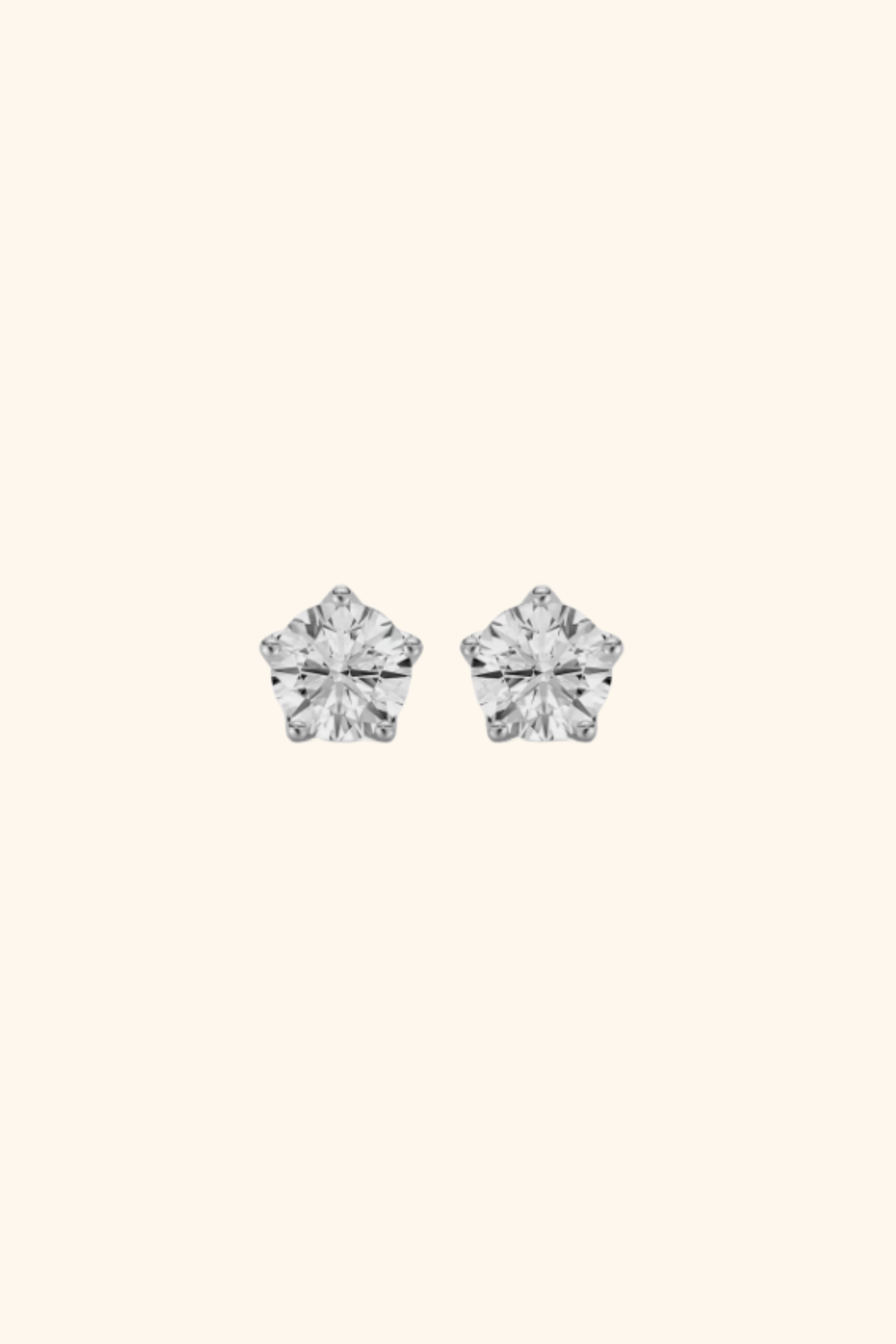 0.015 Ct Tiny 5 Prongs Diamond Studs