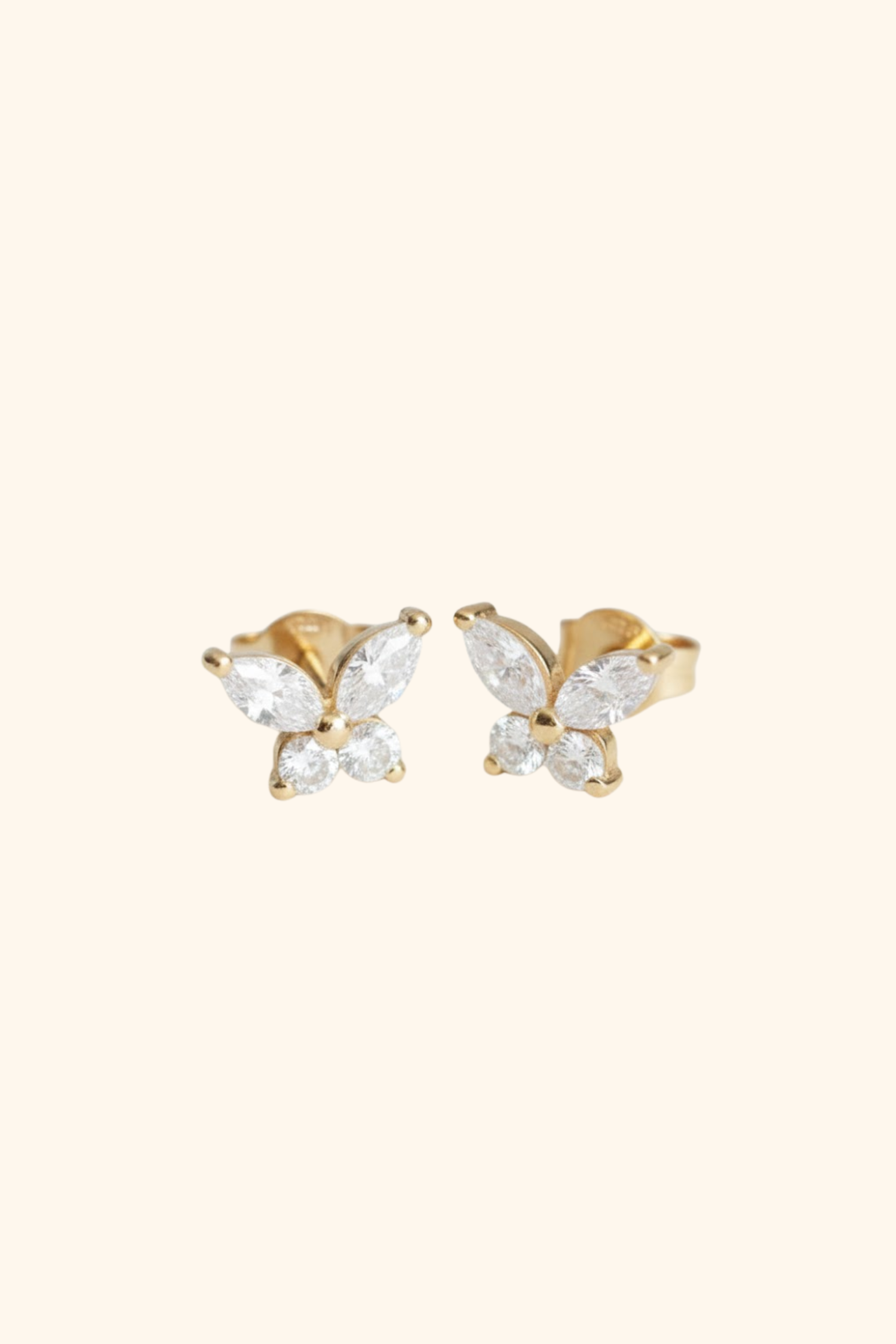 18K Yellow Gold Lumière Butterfly Studs