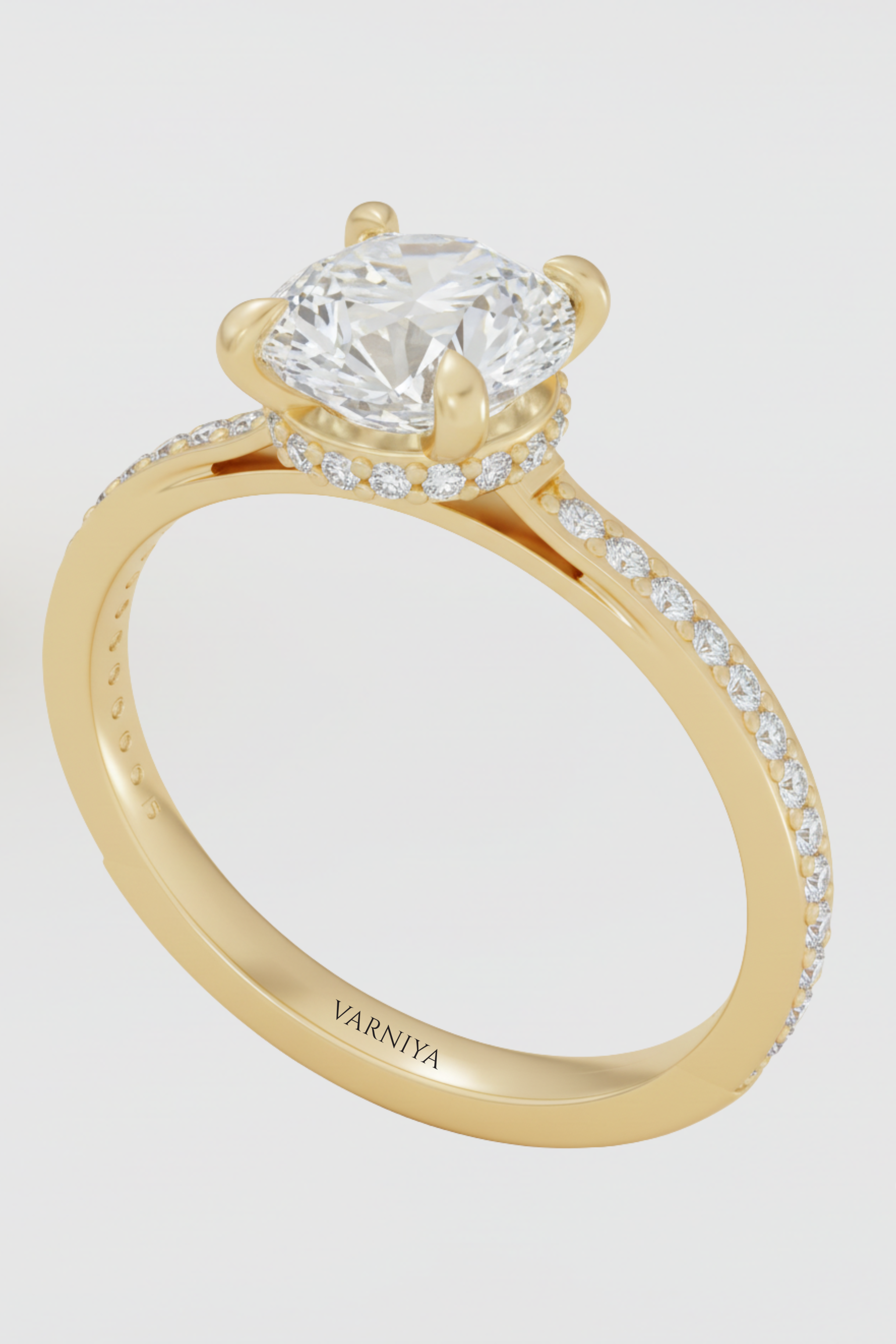 Aura Cushion Hidden Halo Ring