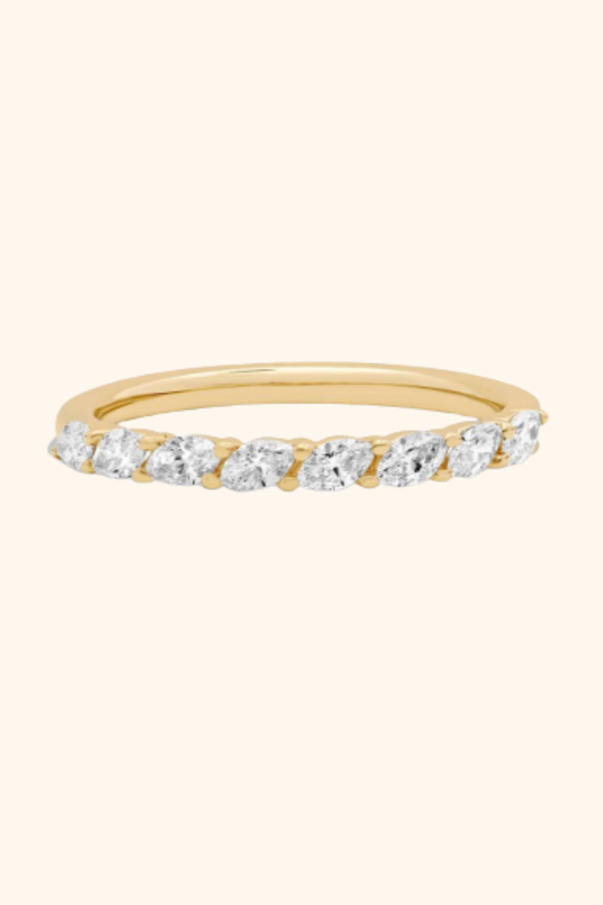 The Serena Diagonal Marquise Pavé Ring