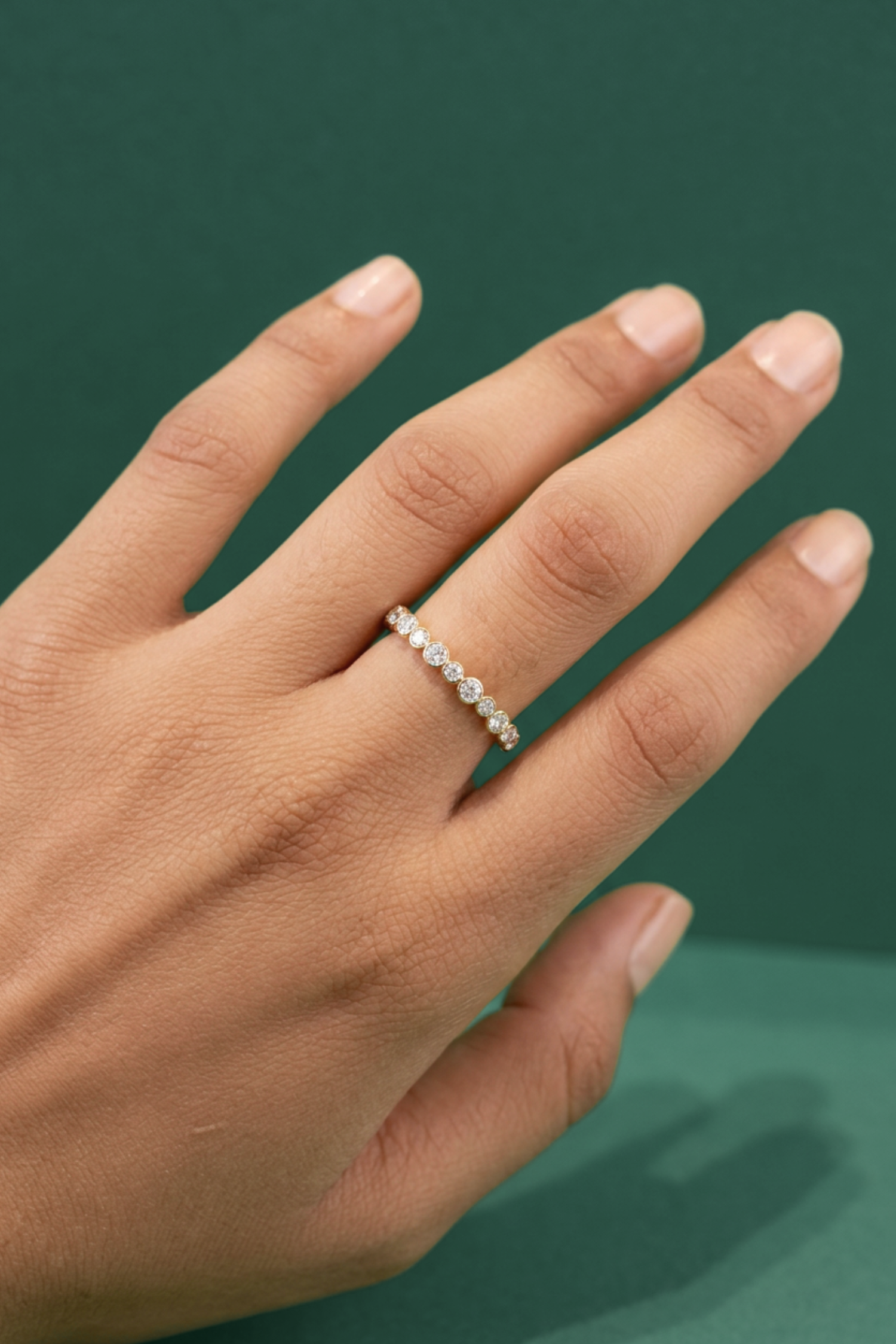 The Alegria Alternating Diamond Pavé Band in Ring Size 10