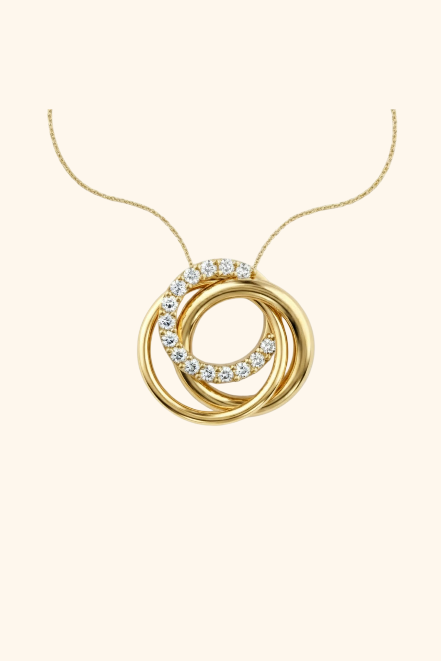 18KT Gold Plated Birgit Diamond Pendant