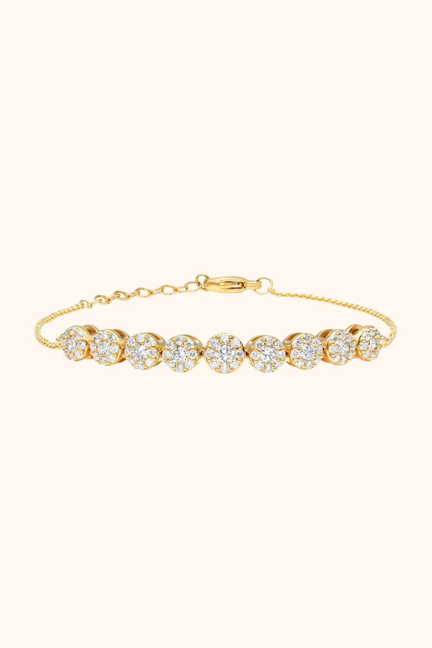 18K Gold Plated Freya Diamond Bracelet