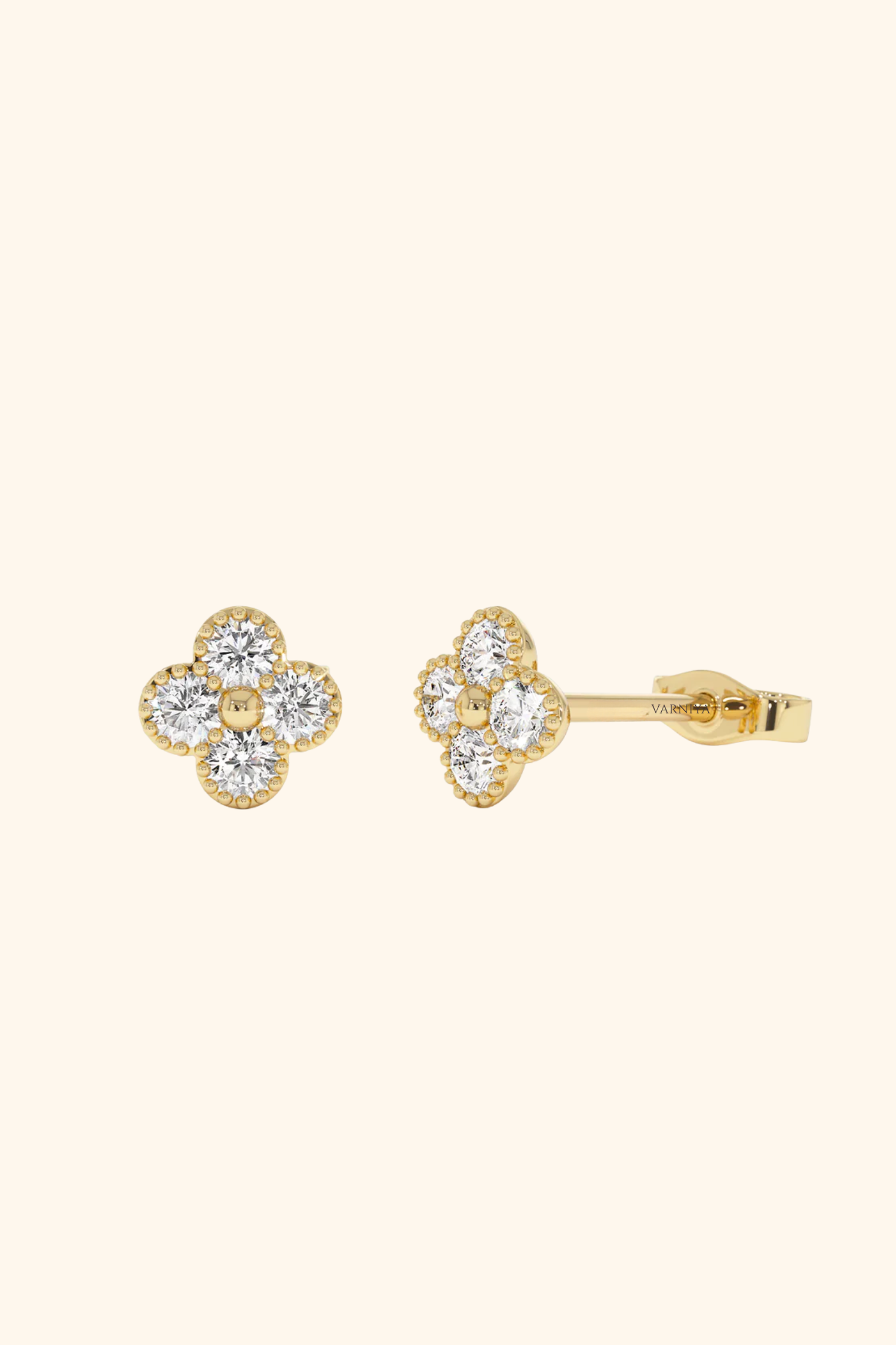 18K Gold Plated Nora Diamond Earrings
