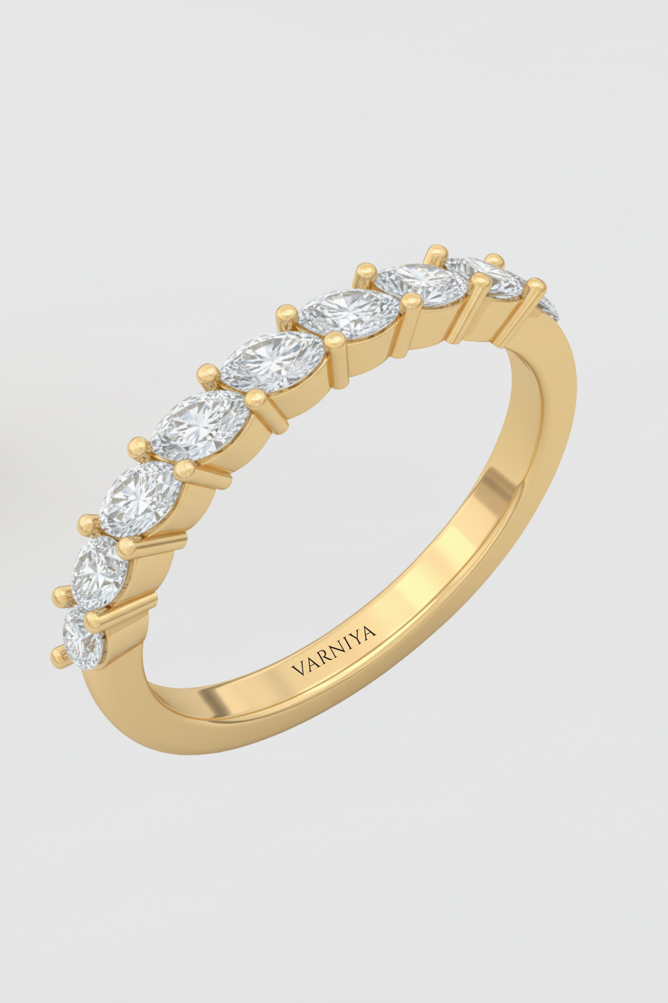 The Serena Diagonal Marquise Pavé Ring