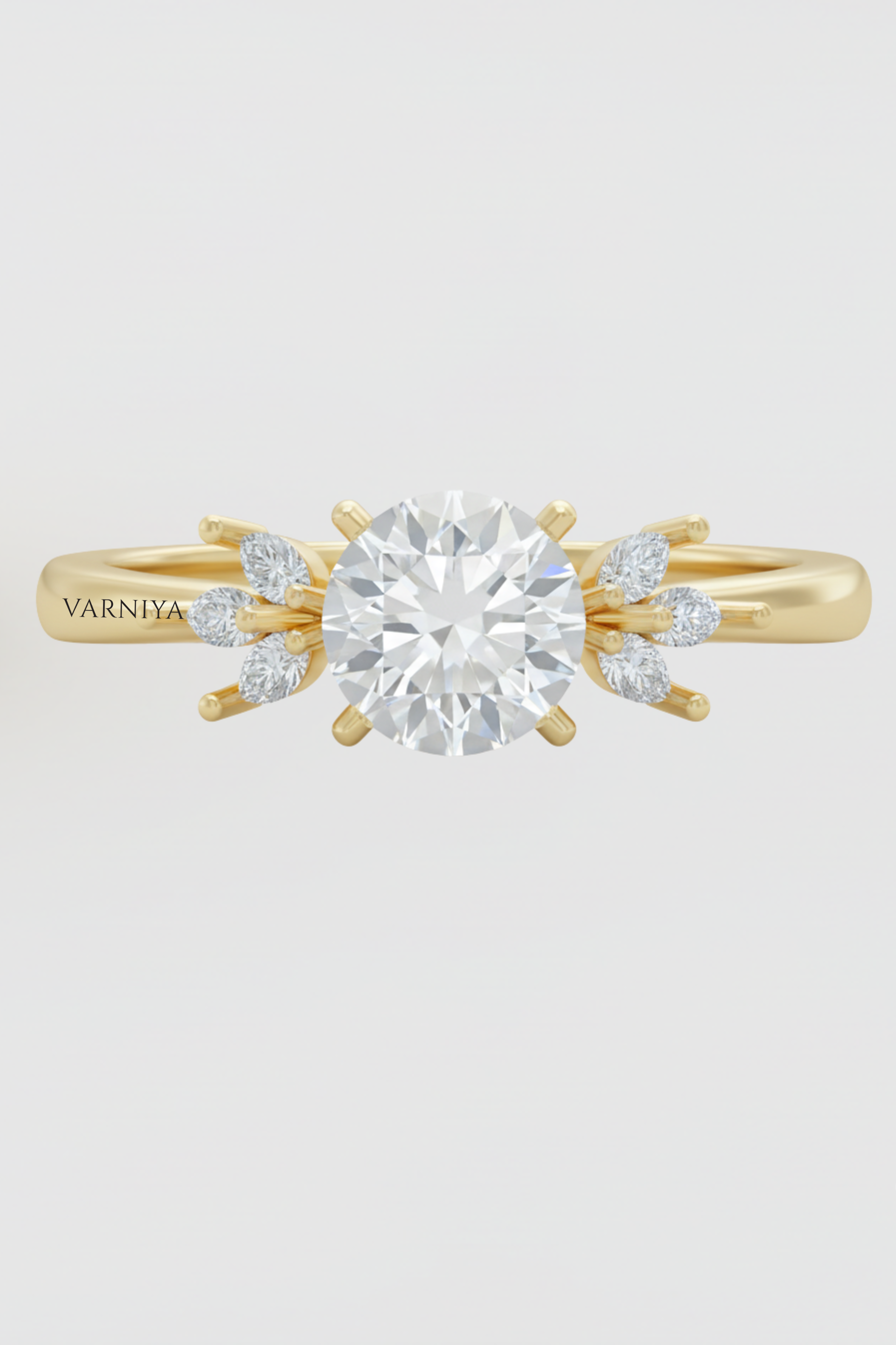 Mariposa Round Brilliant Butterfly Cluster Ring