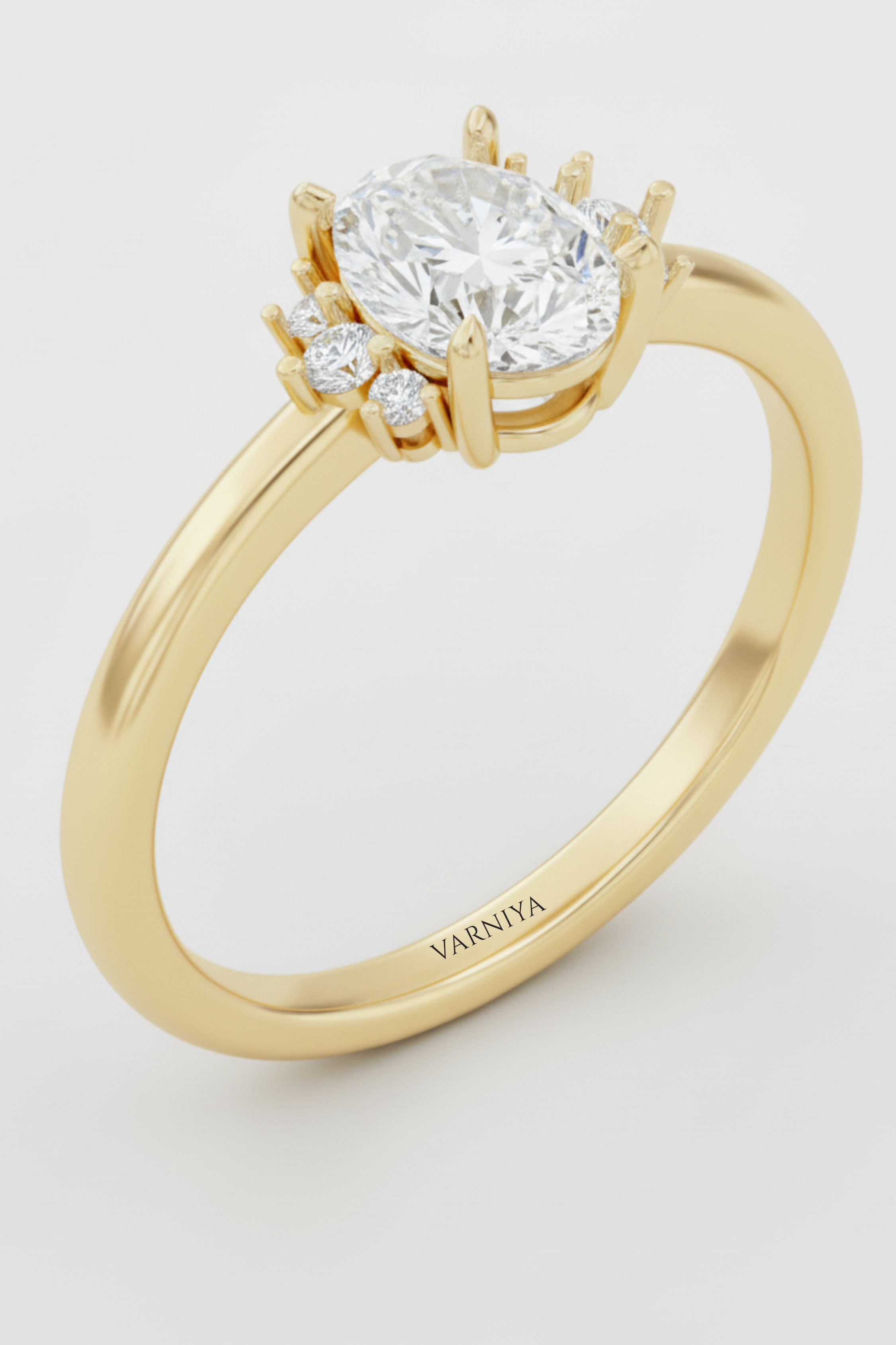 Seraphina Oval Cluster Engagement Ring