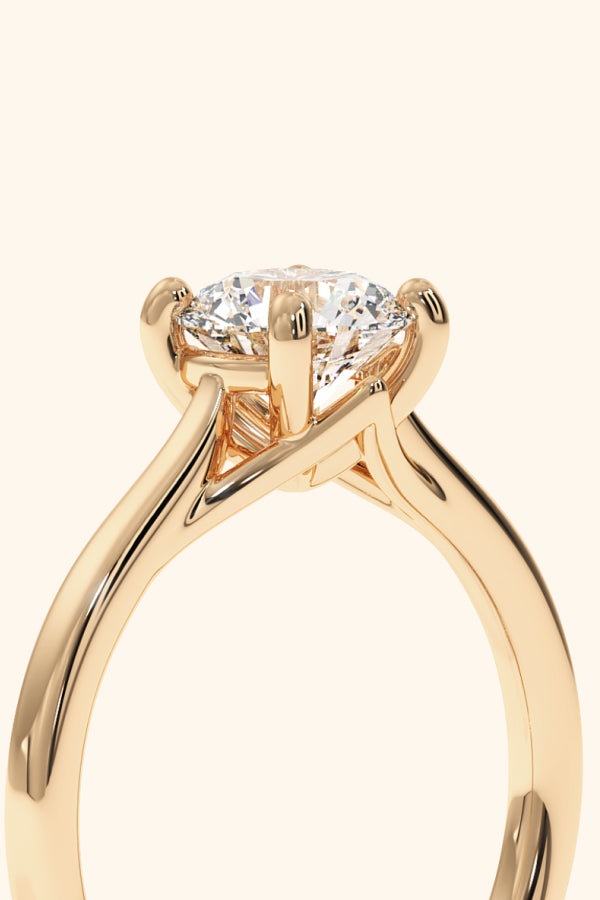 Valentina Ring with a Round Solitaire