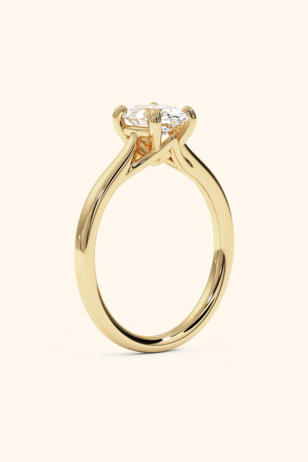 Valentina Ring with an Oval Solitaire
